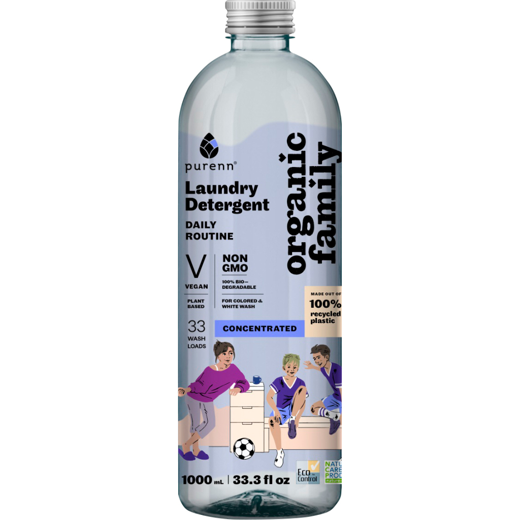 Гель для прання Purenn Organic Family Daily Routine для кольорових та білих речей з Малиною 1 л (4751024880432) - зображення 2