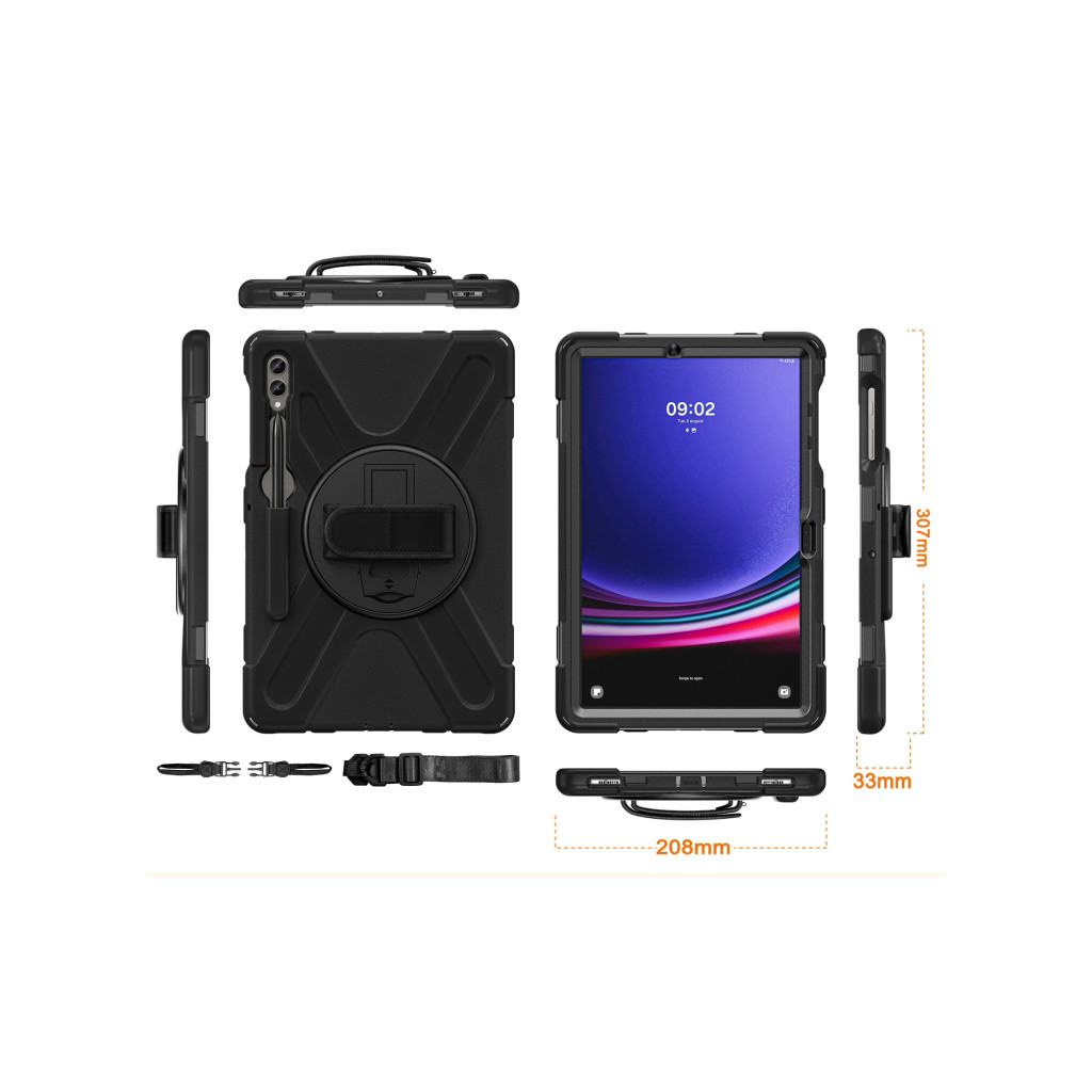 Чохол до планшета BeCover Heavy Duty Case Samsung Galaxy Tab S9 Plus (SM-X810/SM-X816)/S9 FE Plus (SM-X610/SM-X616) 12.4" (710445) - зображення 5