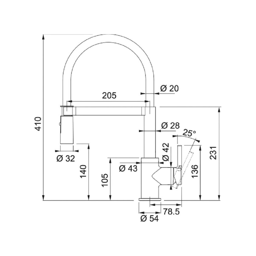 Змішувач Franke Lina Semi Pro (115.0725.838) - зображення 6