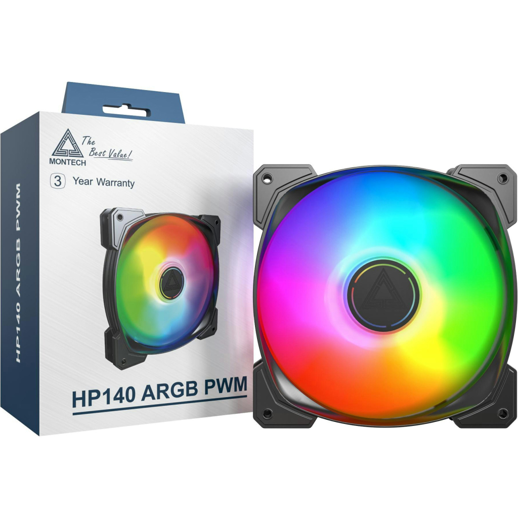 Кулер до корпусу MONTECH HP140 PWM BLACK - зображення 4