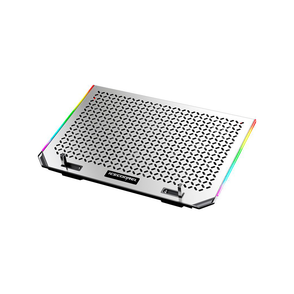 Підставка до ноутбука IceCoorel 10-15.6", 6*80mm 1800 RPM, 2*USB, 366x256x23mm, RGB (A17) - зображення 1