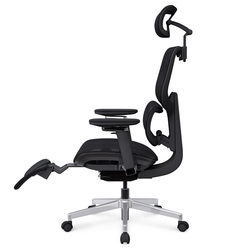 Офісне крісло Mealux D2 Air Plus Black (HF-D2 Plus M/B) - зображення 4