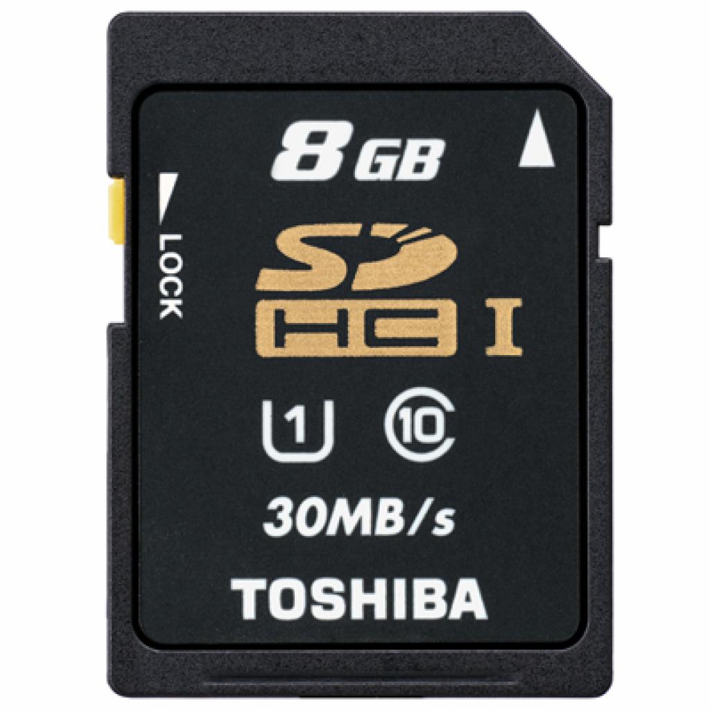 Карта пам'яті Toshiba 8Gb SDHC UHS-I class 10 (SD-T008UHS1(BL5) - зображення 1