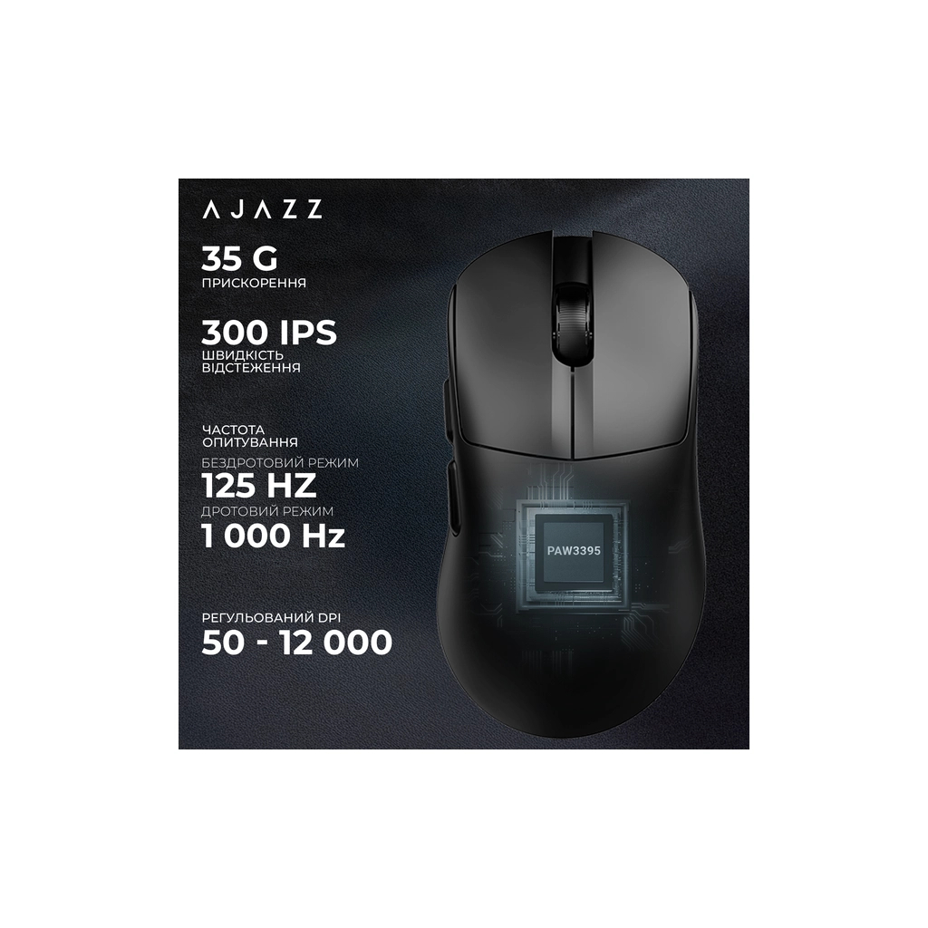 Мишка Ajazz AJ179 V2 MAX Wireless/Bluetooth/USB Black (AJ179-V2-MAX-B) - зображення 10