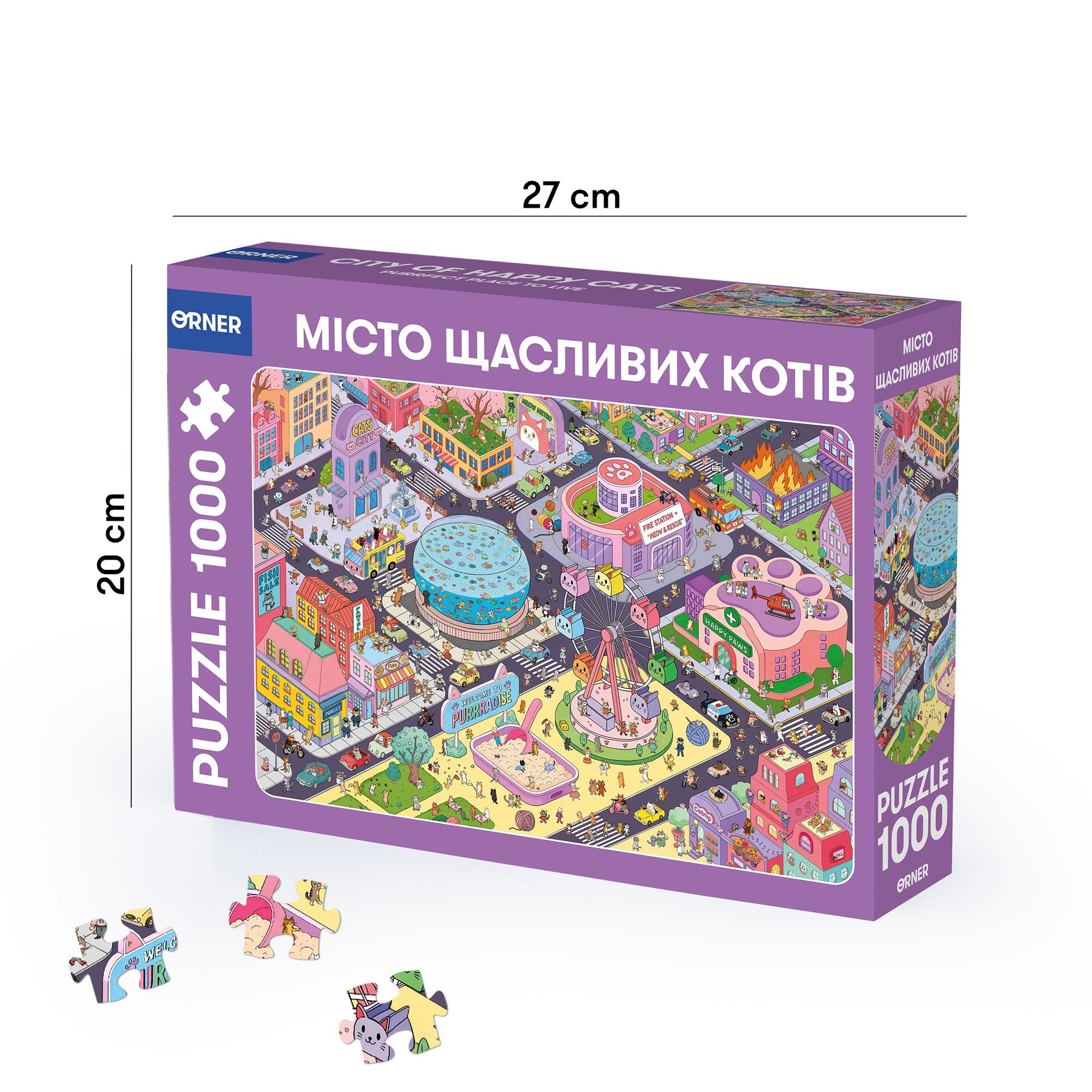 Пазл Orner Місто щасливих котів 1000 елементів - зображення 1