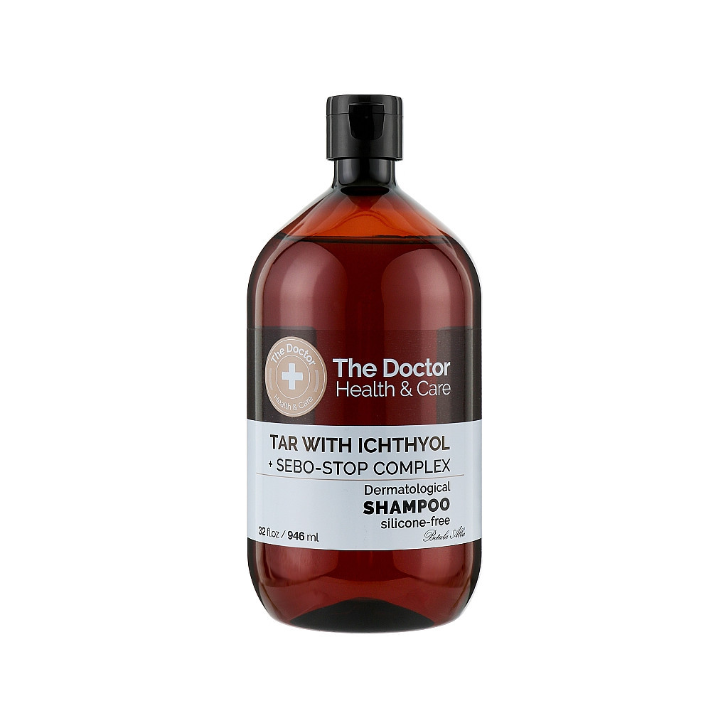 Шампунь The Doctor Health & Care Tar With Ichthyol + Sebo-Stop Complex Дьогтьовий з іхтіолом 946 мл (8588006041699) - зображення 1