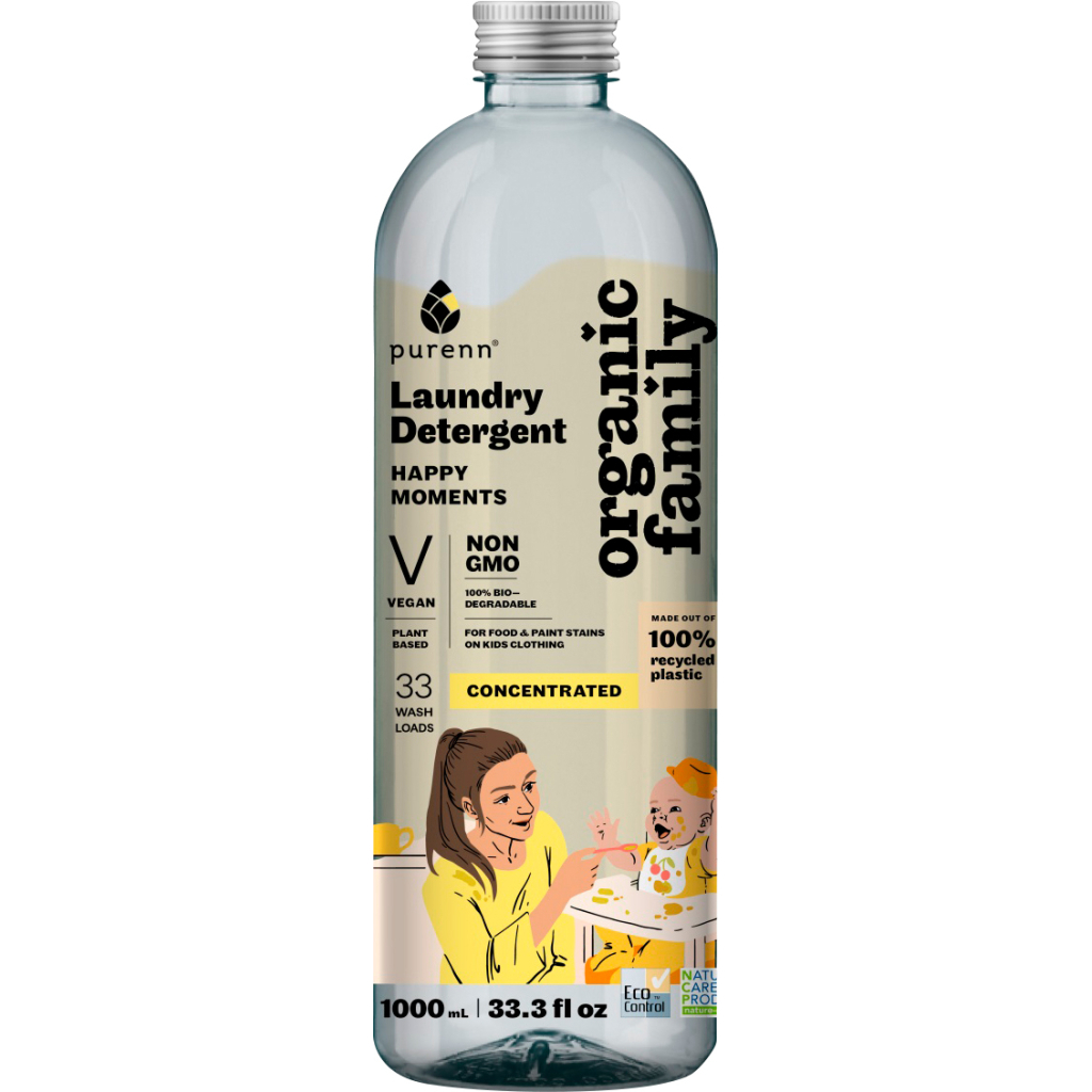 Гель для прання Purenn Organic Family Happy Moments для дитячих речей з Ромашкою 1 л (4751024880463) - зображення 2