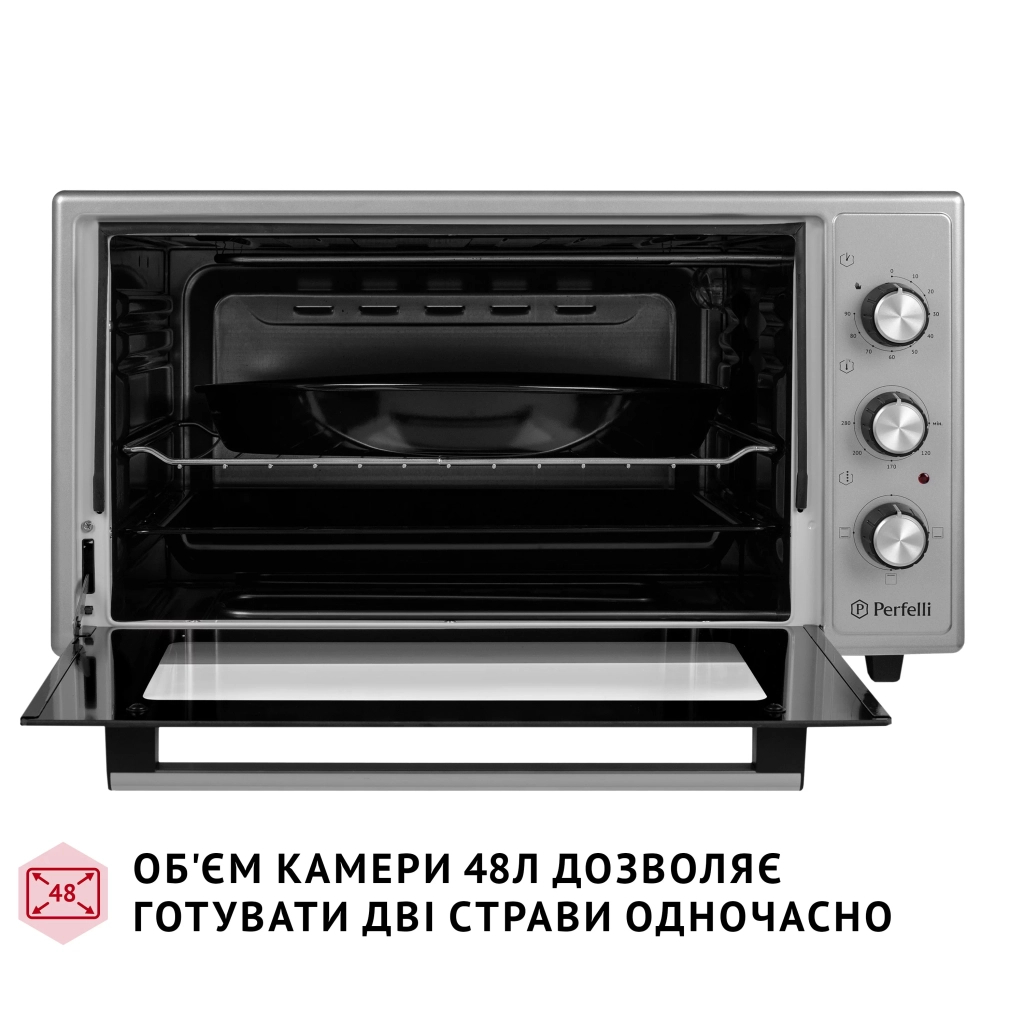 Електропіч Perfelli CLASSIC 48 GREY - зображення 2