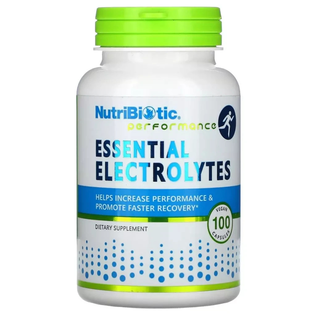 Вітамінно-мінеральний комплекс NutriBiotic Незамінні електроліти, Essential Electrolytes, 100 вегетаріанських капсул (NBC-00560) - зображення 1