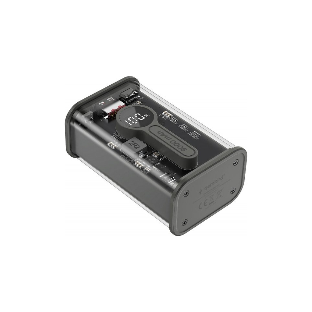 Батарея універсальна Gembird 9000mAh, QC3.0, Transparent (PB09-TQC3-01) - зображення 4