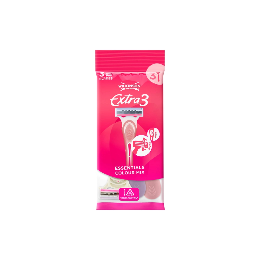 Бритва Wilkinson Sword Extra 3 Essentials Beauty 3 шт. (4027800204304) - зображення 1