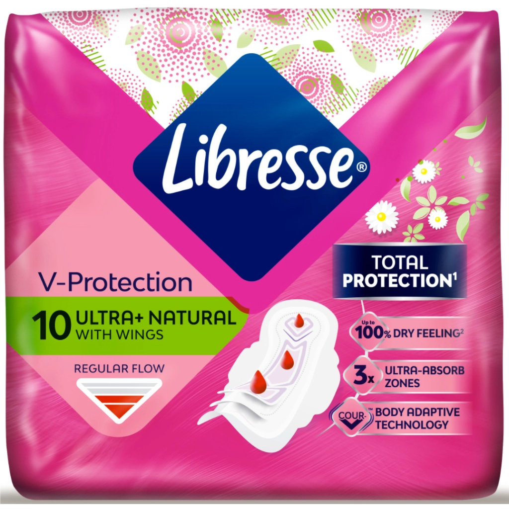Гігієнічні прокладки Libresse Ultra Normal Aloe Vera & Camomile 10 шт (7322540344059) - изображение 2