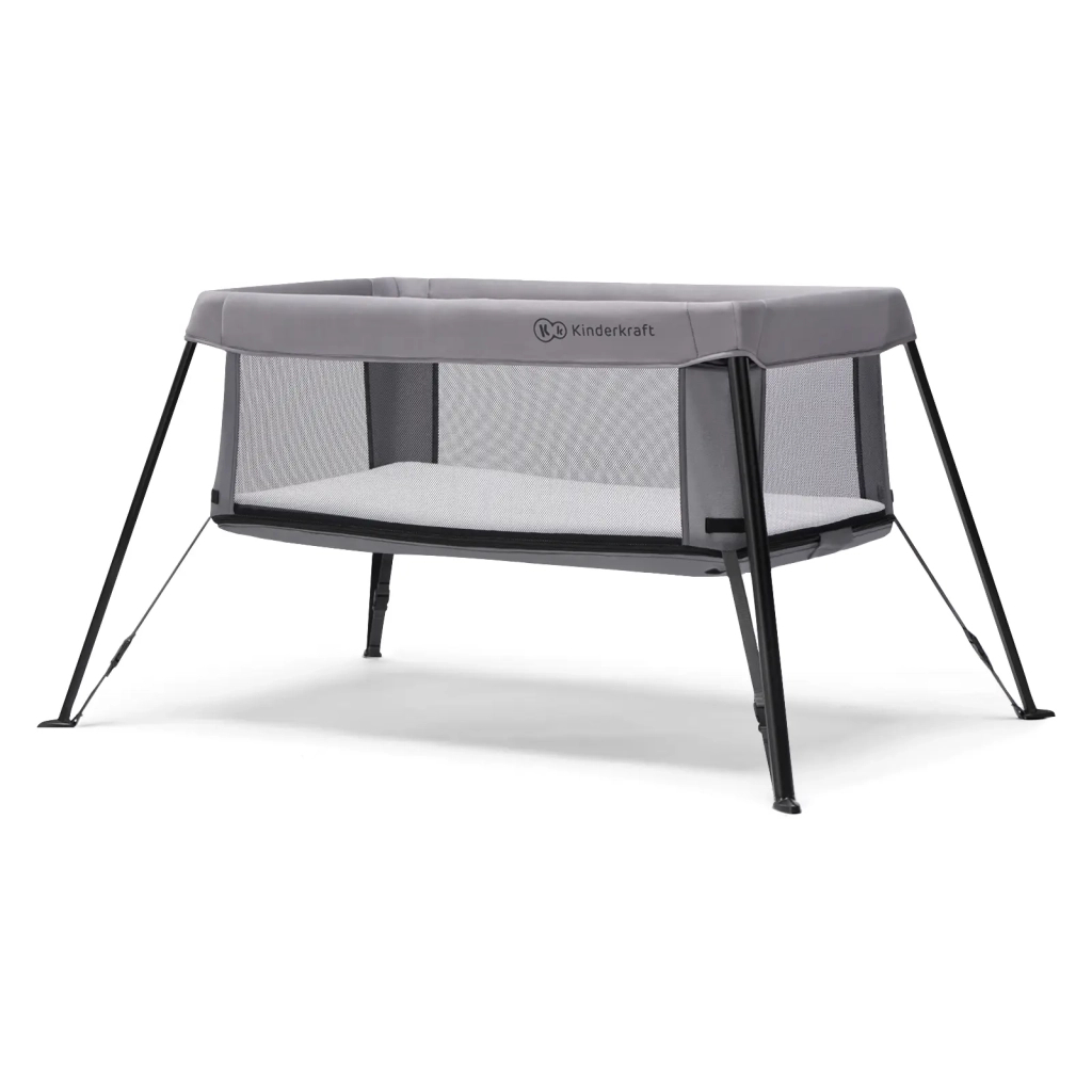 Ліжечко Kinderkraft манеж 2 в 1 Movi Grey (5902533918447) - зображення 3