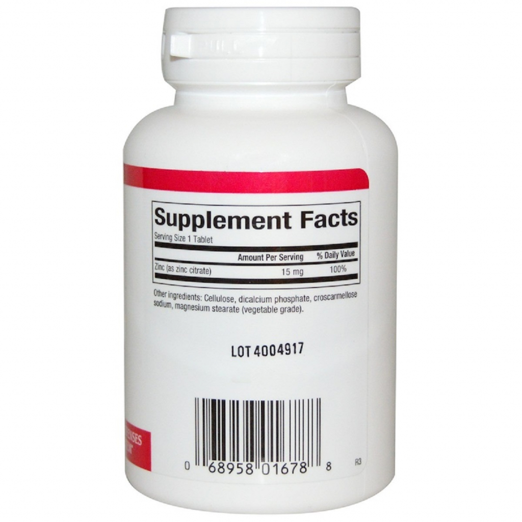 Мінерали Natural Factors Цитрат цинку, Zinc Citrate, 15 мг, 90 таблеток (NFS-01678) - зображення 2