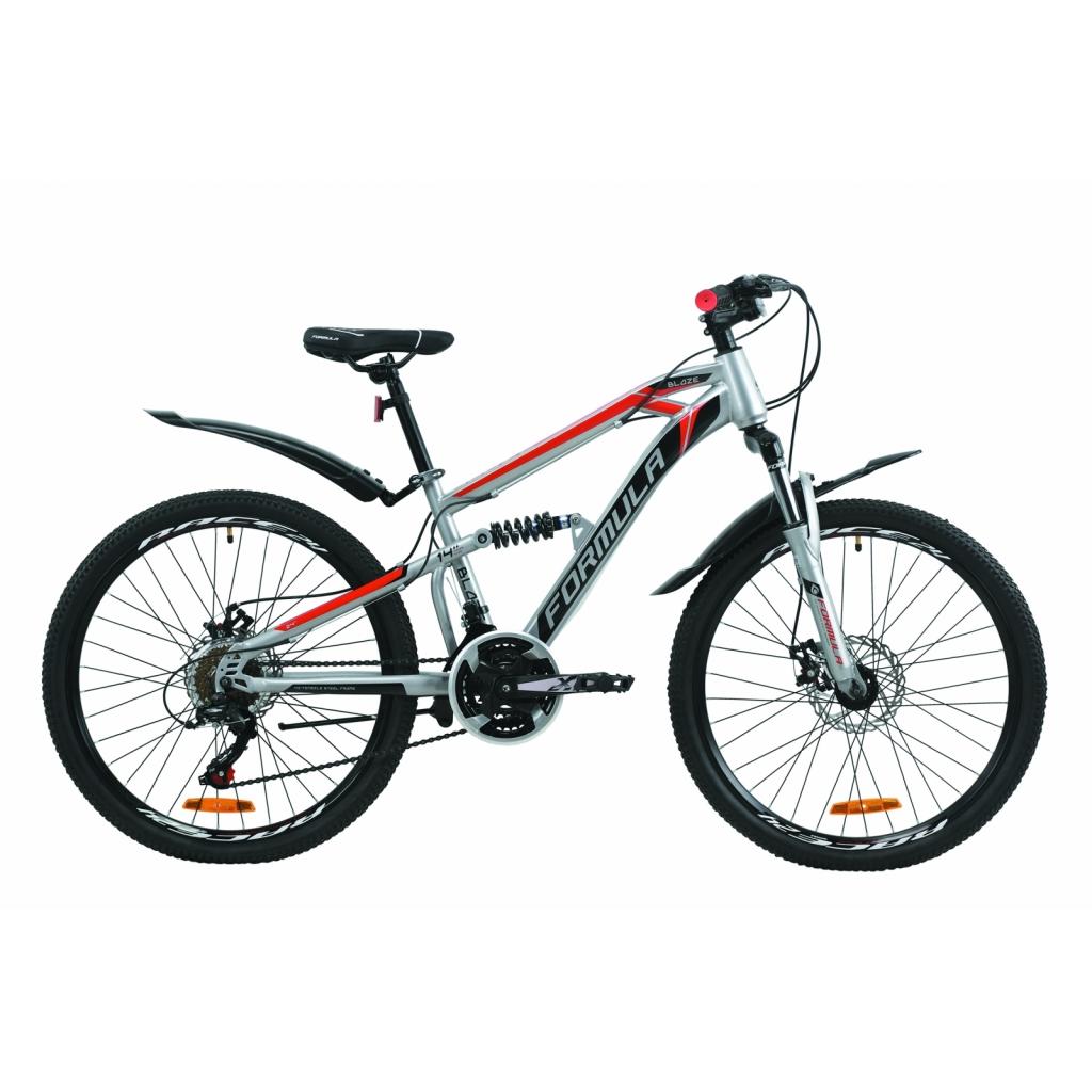 Велосипед Formula 24" BLAZE AM2 DD рама-14" St 2020 сіро-чорний з червоним (OPS-FR-24-201) - зображення 1