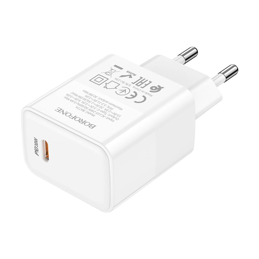 Зарядний пристрій BOROFONE BA77A White (BA77AW) - зображення 2