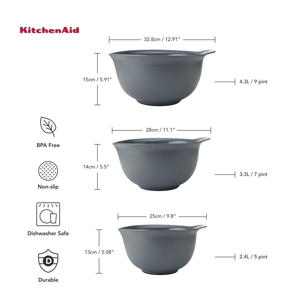 Миска KitchenAid Coreline, набір 3 шт, сірий (KQG175OSCGG) - зображення 10