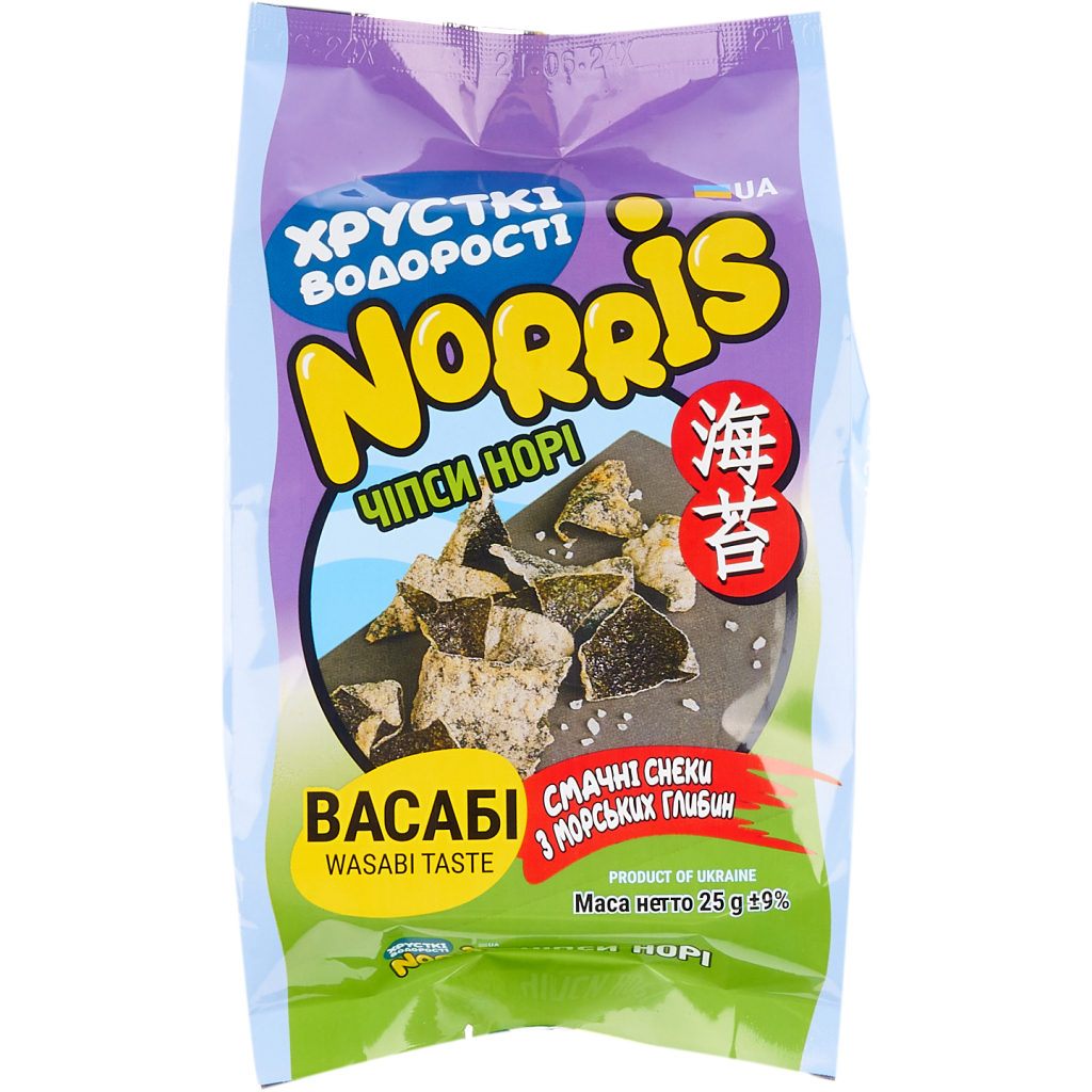 Чіпси Norris норі з васабі 25 г (2950003) - изображение 1