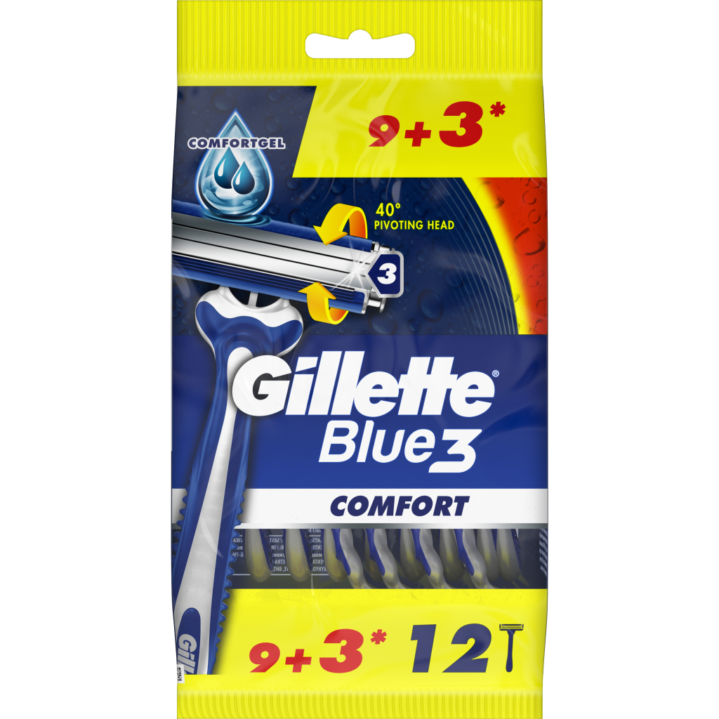Бритва Gillette Blue 3 Comfort 12 шт. (7702018490622) - зображення 1