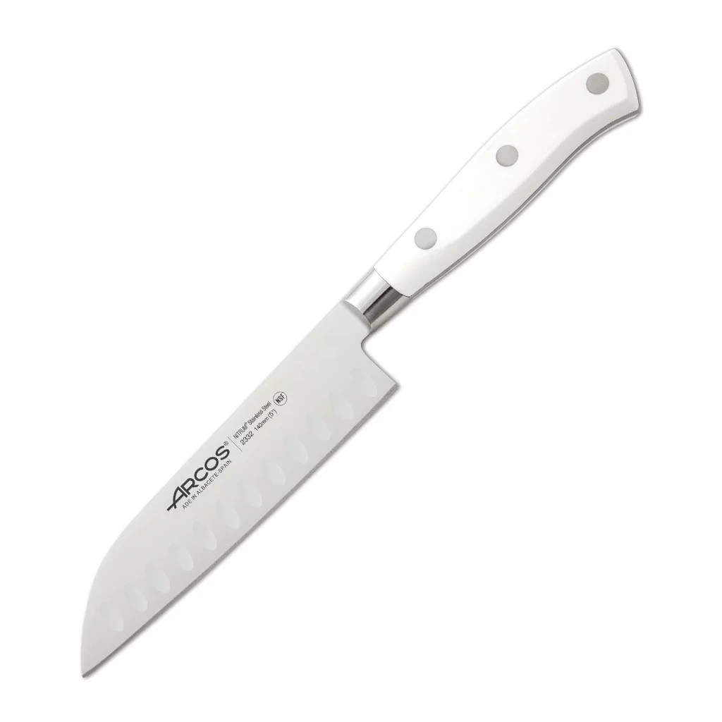 Кухонний ніж Arcos Riviera Сантоку 140 мм White (233224) - зображення 1