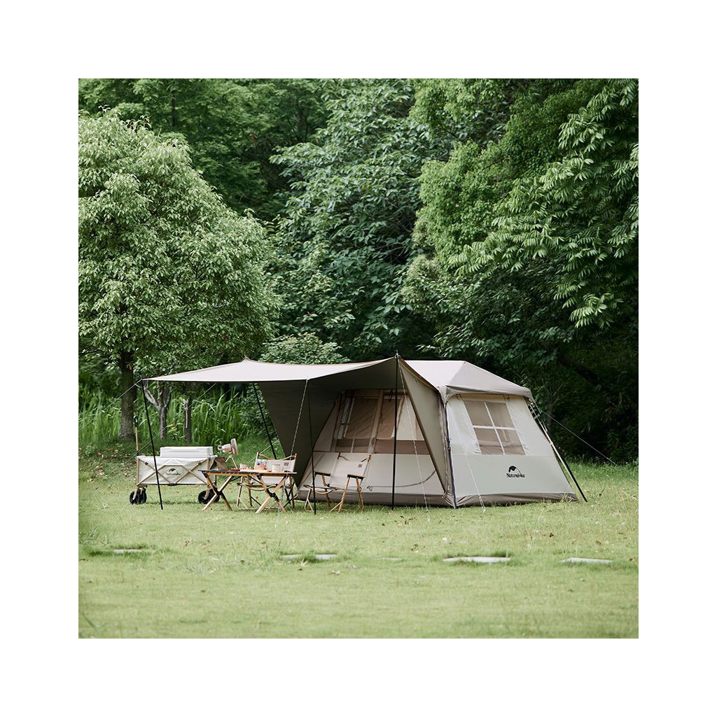 Намет Naturehike з навісом Village CNK2300ZP022 коричневий малий (6976023920172) - зображення 2