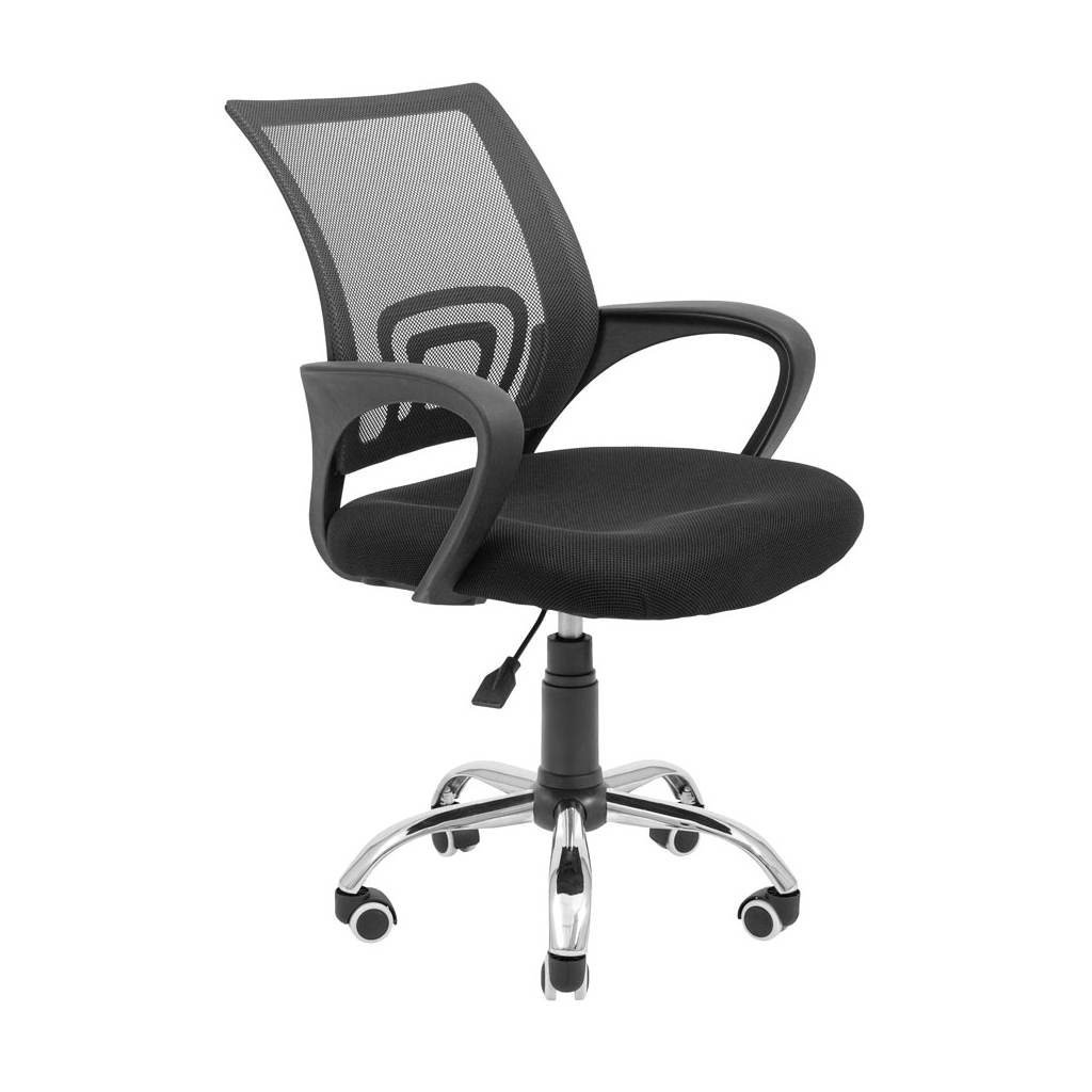 Офісне крісло Richman Спайдер Ю Хром Піастра Сітка чорна + сіра (ADD0003057) - зображення 1
