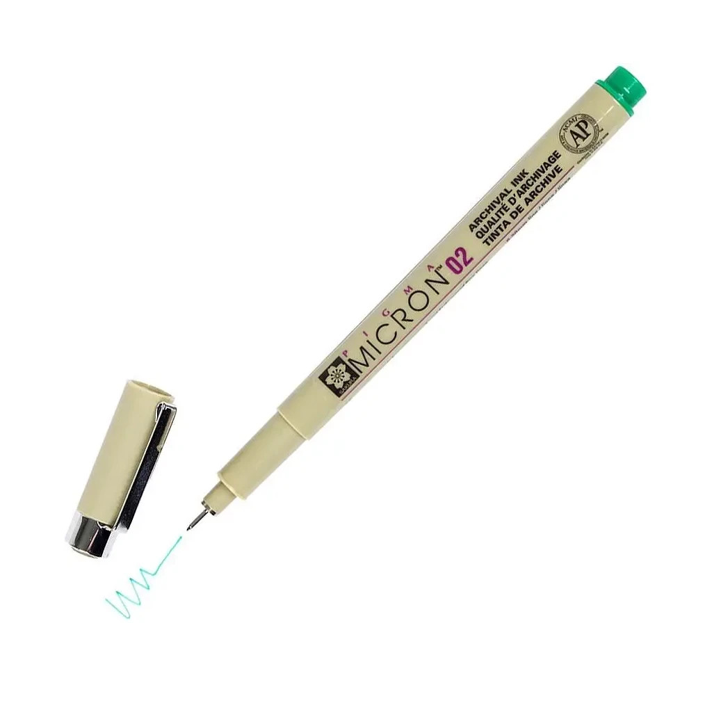Лайнер Sakura Pigma Micron (0.2) 0,3 мм Зелений (084511318397) - picture 2