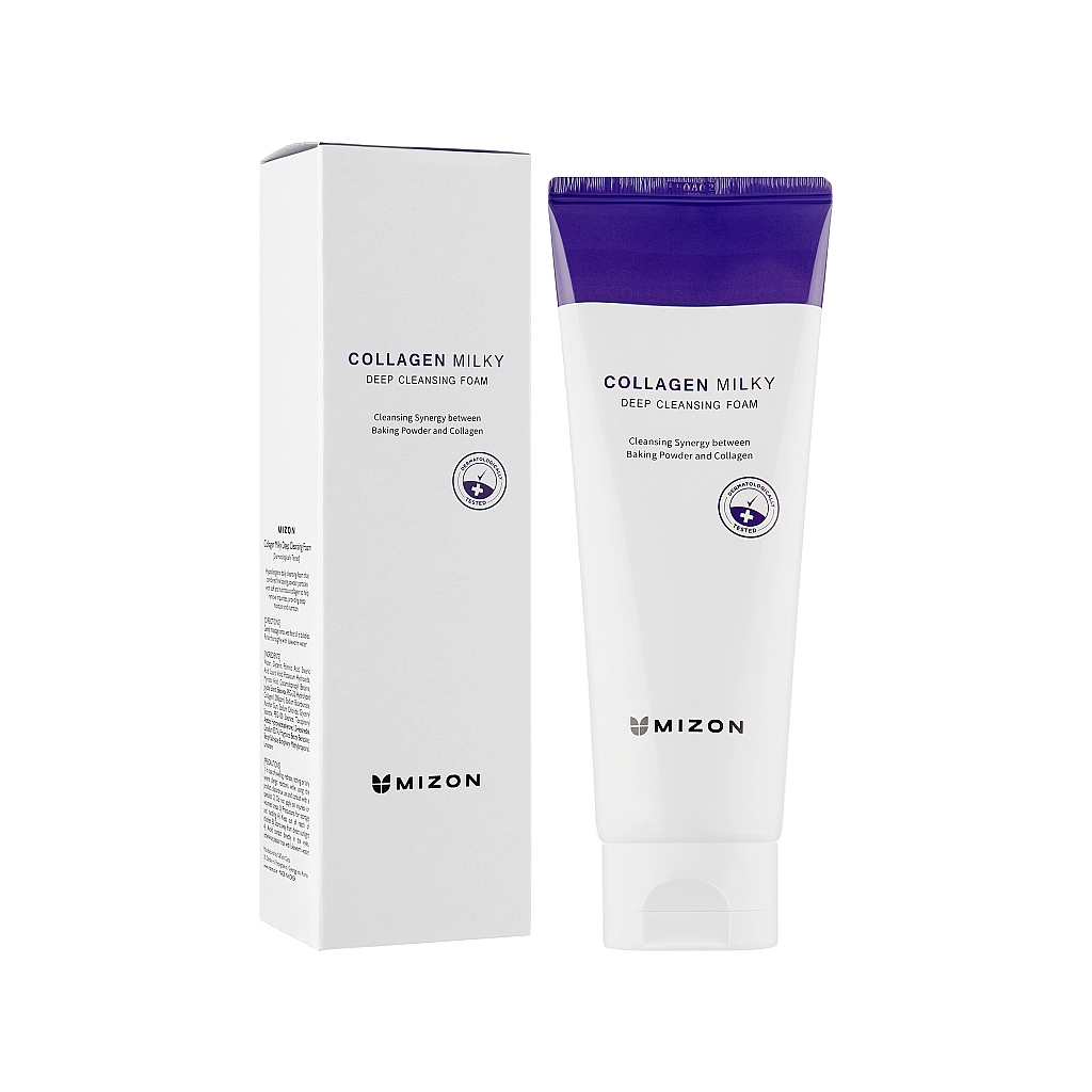 Пінка для вмивання Mizon Collagen Milky Deep Cleansing Foam 150 мл (8809541199851) - зображення 2