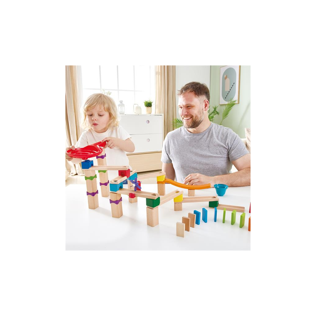 Конструктор Hape лабіринт Marble Run Гоночна траса 81 елементів (E1101) - зображення 3