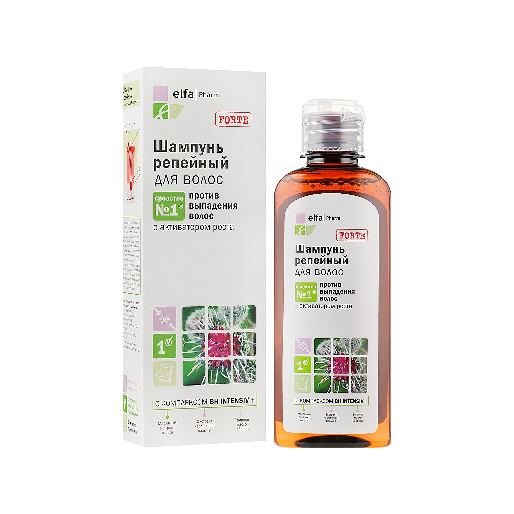 Шампунь Elfa Pharm Реп'яховий Проти випадіння волосся 200 мл (5901845500227) - зображення 1