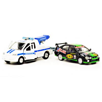 Спецтехніка Технопарк Эвакуатор Полиция с машиной (CT-1241-W(WB)P) - зображення 3