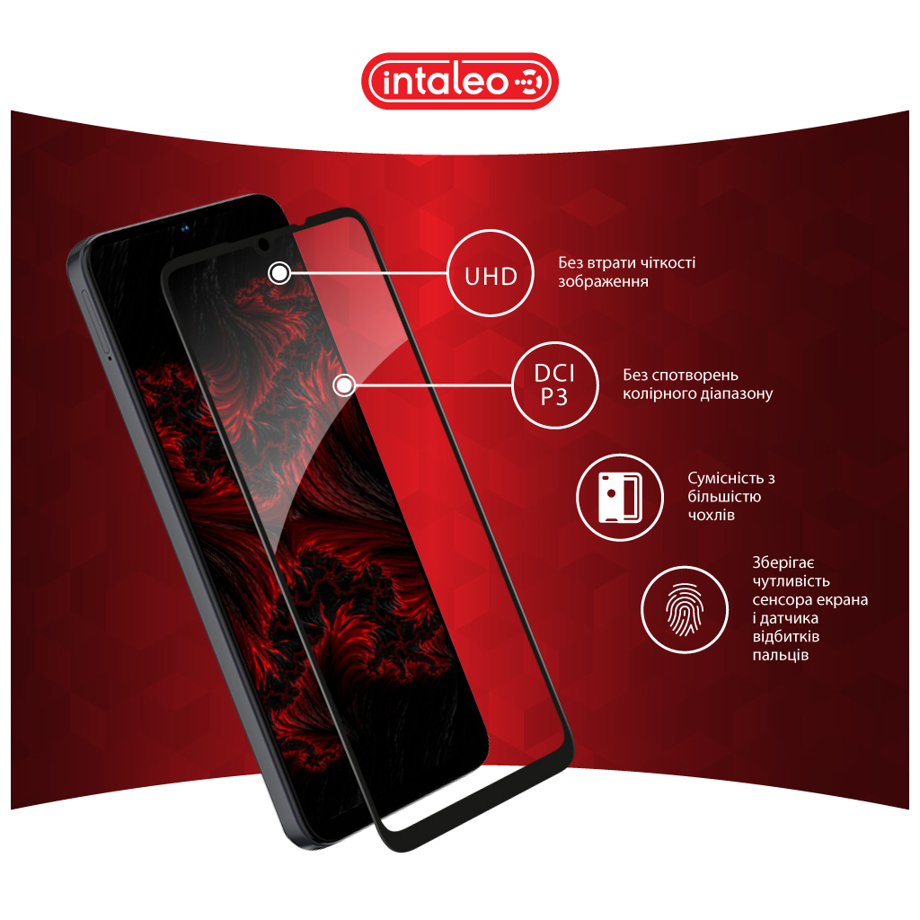 Скло захисне Intaleo Full Glue ZTE Blade A35 Black (1283126598739) - зображення 4
