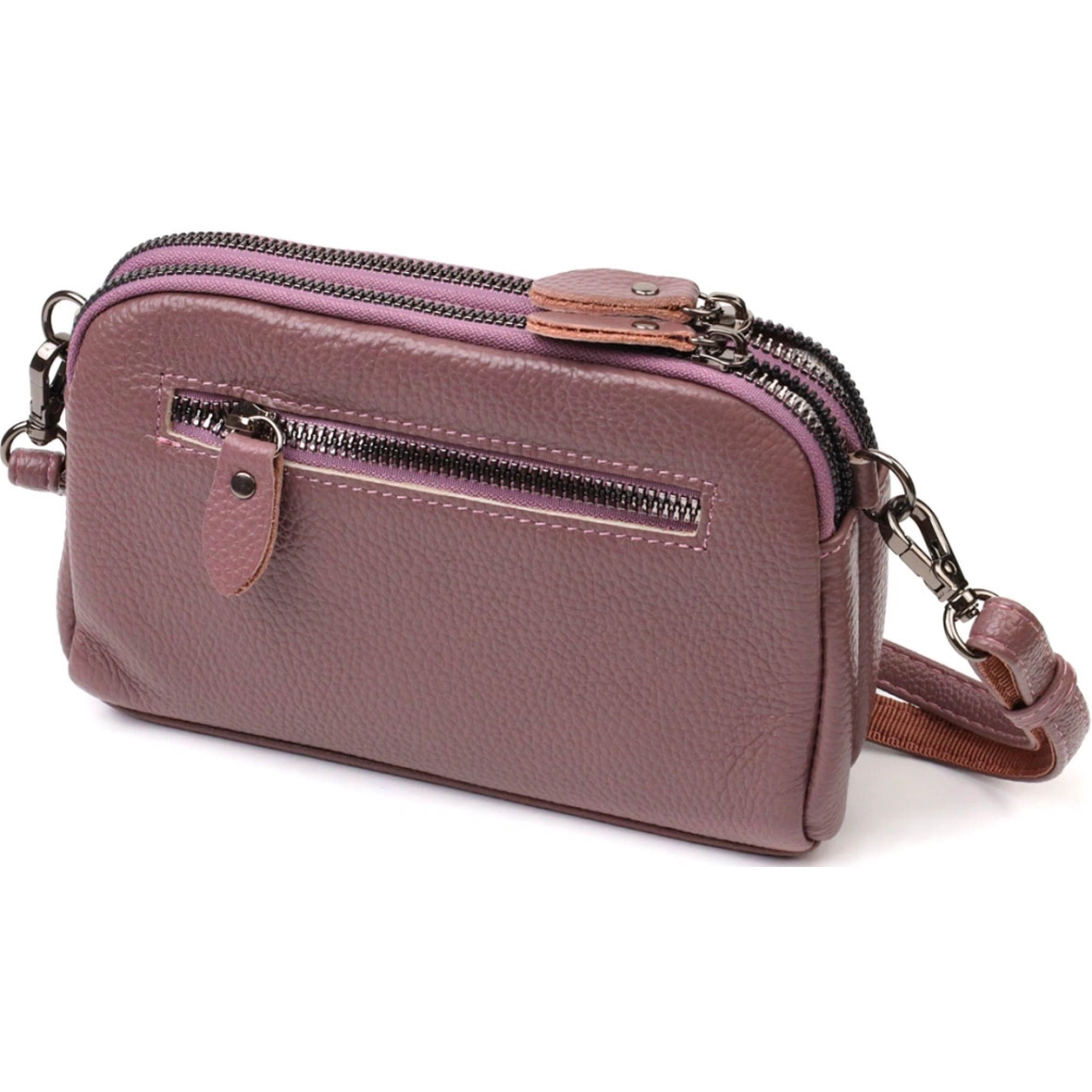 Сумка Vintage З натуральної шкіри Пудрова (22126) - зображення 2