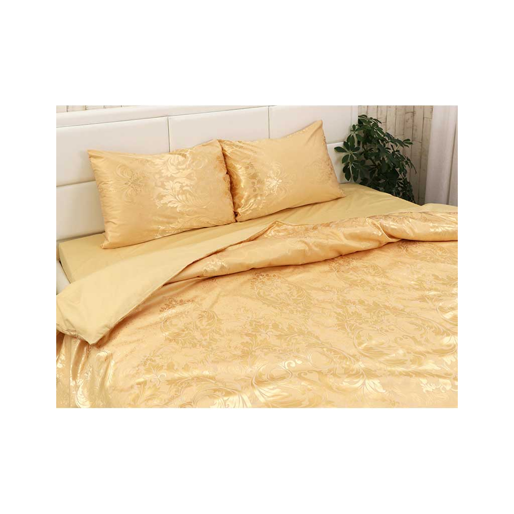 Постільна білизна Руно АЖ Золота сатин набивна двоспальна (655.137АЖ_Золото) - зображення 3