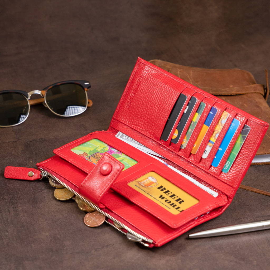 Гаманець ST Leather Шкіряний Червоний (19281) - зображення 8