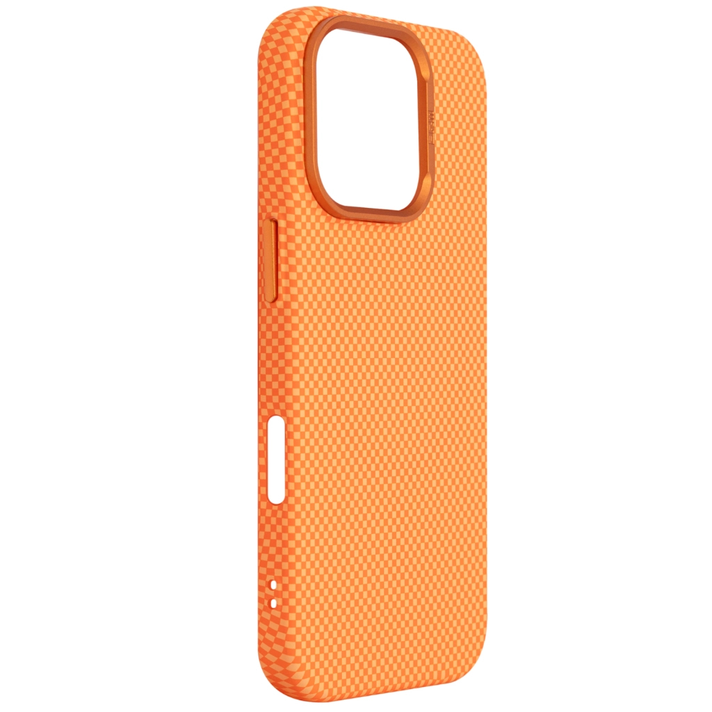 Чохол до мобільного телефона Armorstandart LikeCarbon2 MagCase Apple iPhone 16 Pro Kevlar Orange (ARM88596) - зображення 3