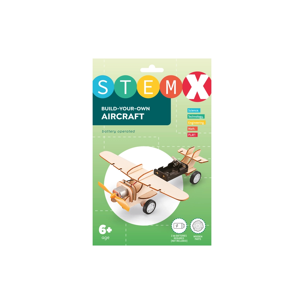 Конструктор Stem Літак Дерев'яний на батарейках (3858894673704) - зображення 4