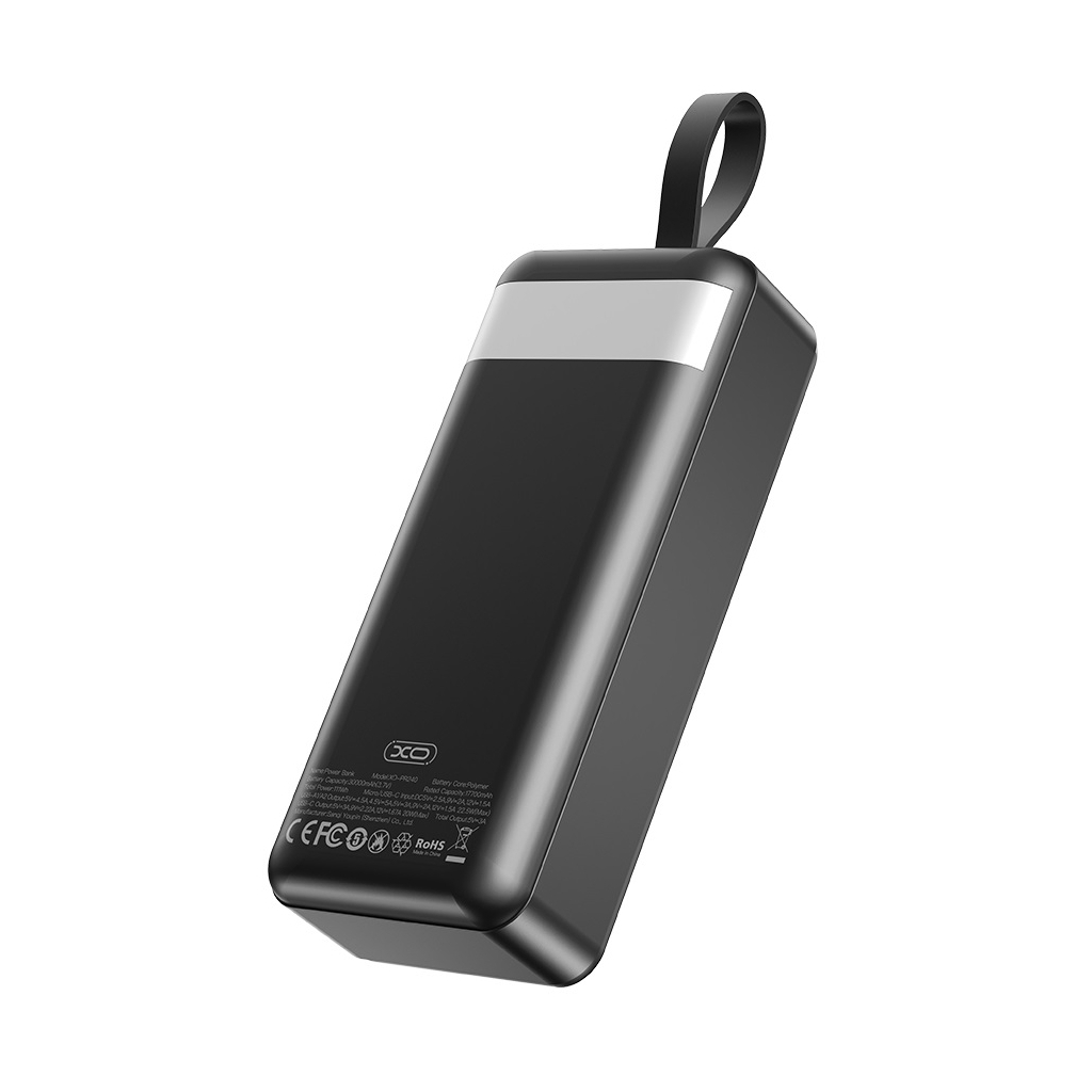 Батарея універсальна XO 30000mAh, PD/20W, QC/22.5W, with light, black (PR240_Black) - зображення 5