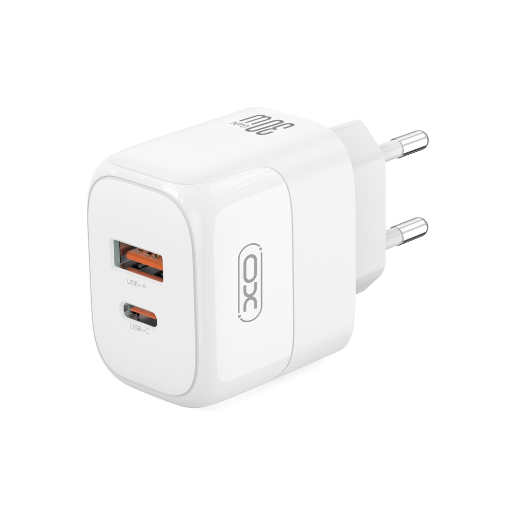 Зарядний пристрій XO L138 48W USB-C PD30W + USB-A QC18W White (L138_White) - зображення 5