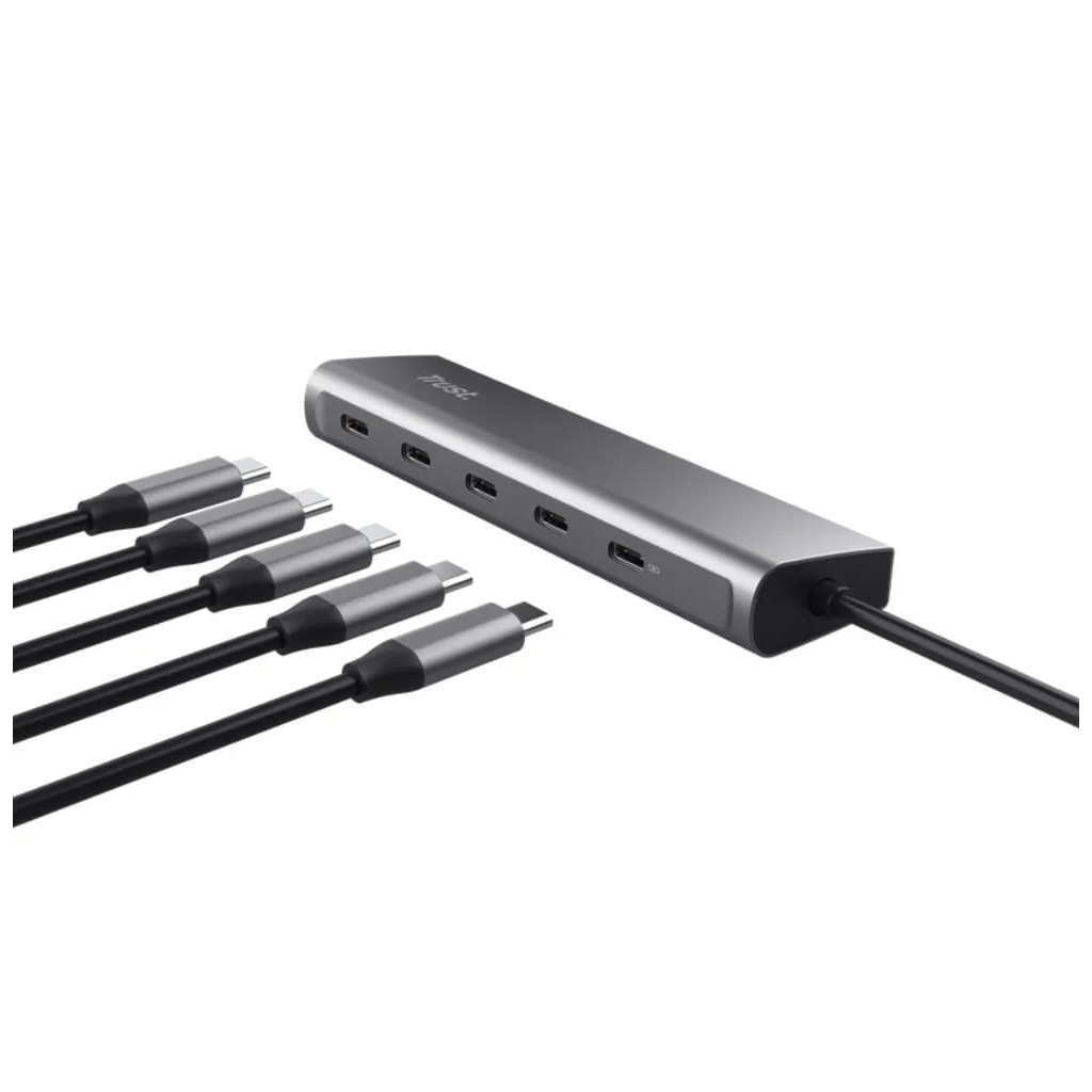 Концентратор Trust USB-C to 5xUSB-C aluminium 0.1m grey (25136_TRUST) - зображення 7