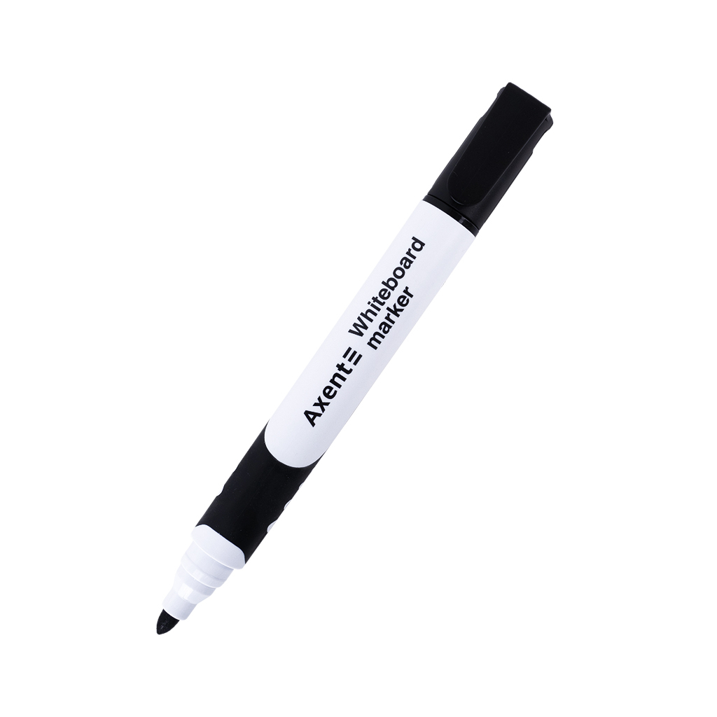Маркер Axent для сухостираємих дошок Comfort Grip 2 мм круглих Чорний (2552-01-A) - зображення 1