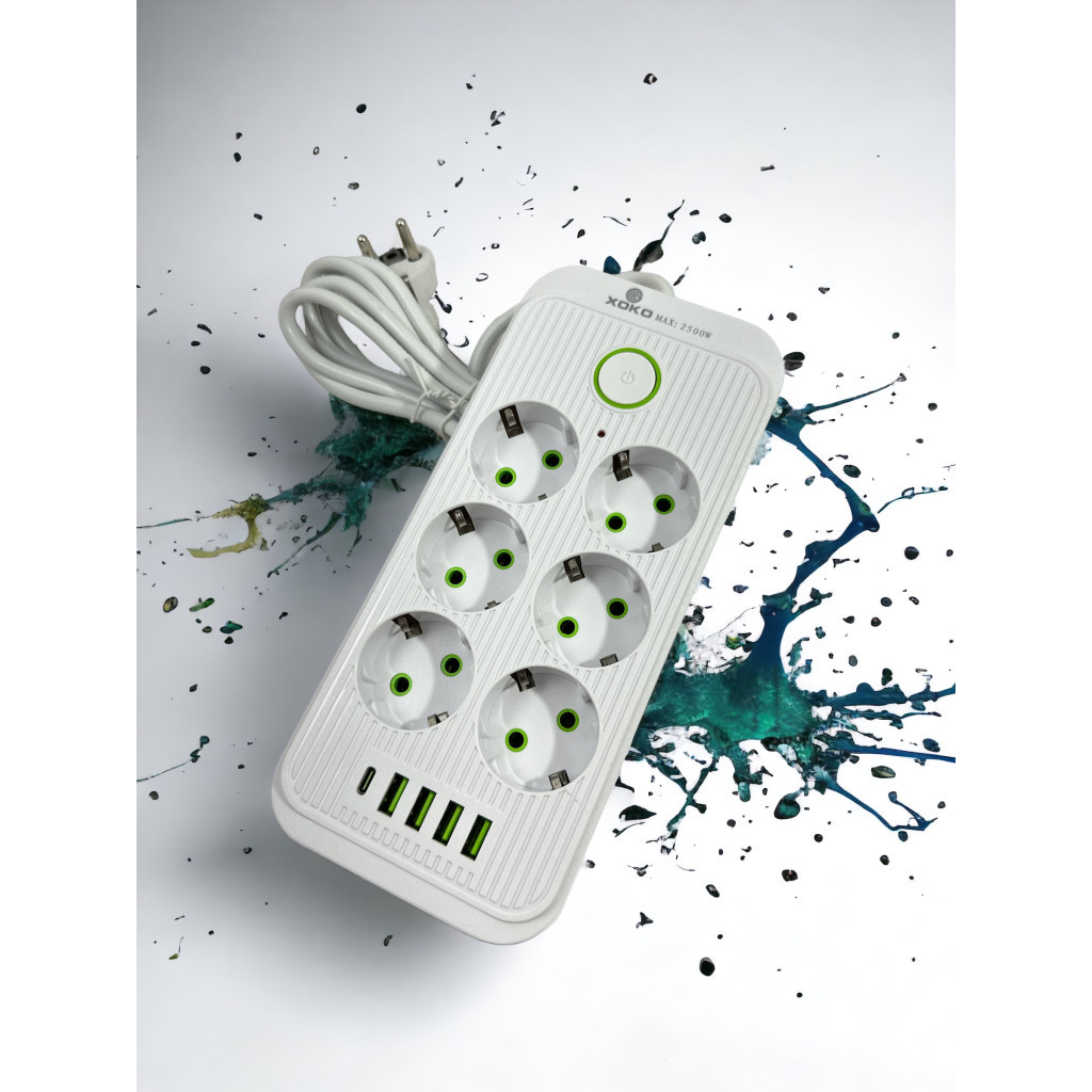 Мережевий фільтр живлення XoKo XК-SP6-4-1-WH - зображення 3