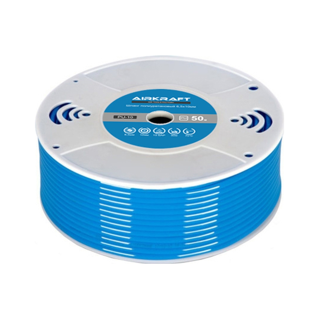 Пневматичний шланг Airkraft поліуретановий у бухті 50м 6,5*10мм (PU10) - зображення 1