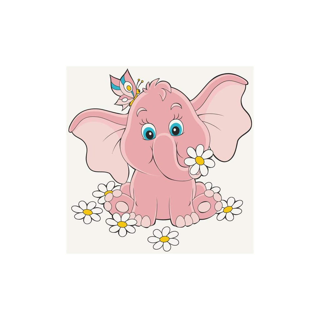Картина по номерам ArtCraft Рожеве слоненя 30х30 см (15035-AC) - зображення 1