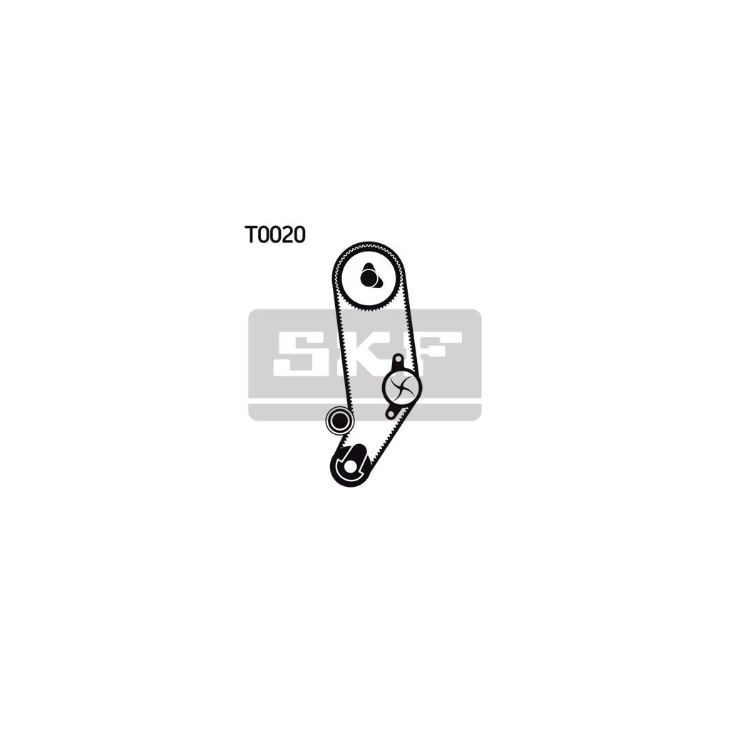 Комплект ременя ГРМ з помпой SKF VKMC 01031 - зображення 2