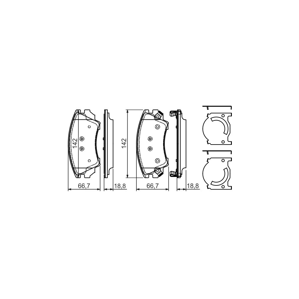 Гальмівні колодки Bosch 0 986 494 275 - изображение 2