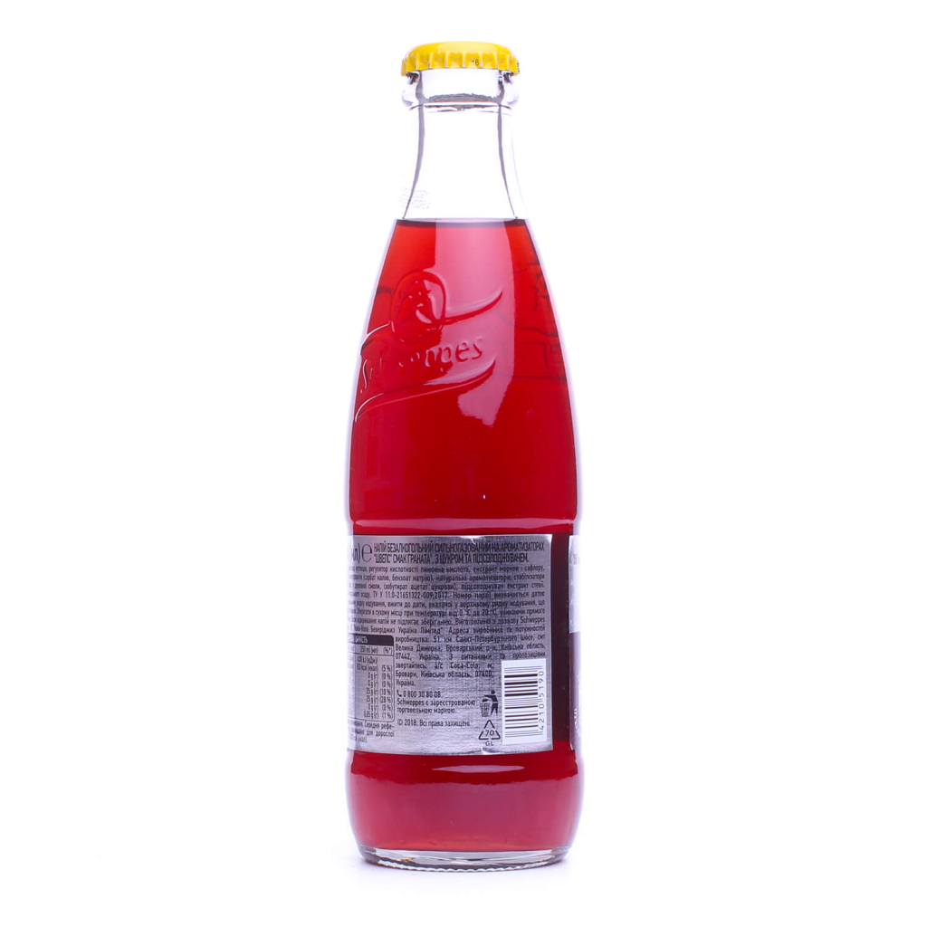 Напій Schweppes Pomegranate Безалкогольний сильногазований 250 мл (42105190) - изображение 4