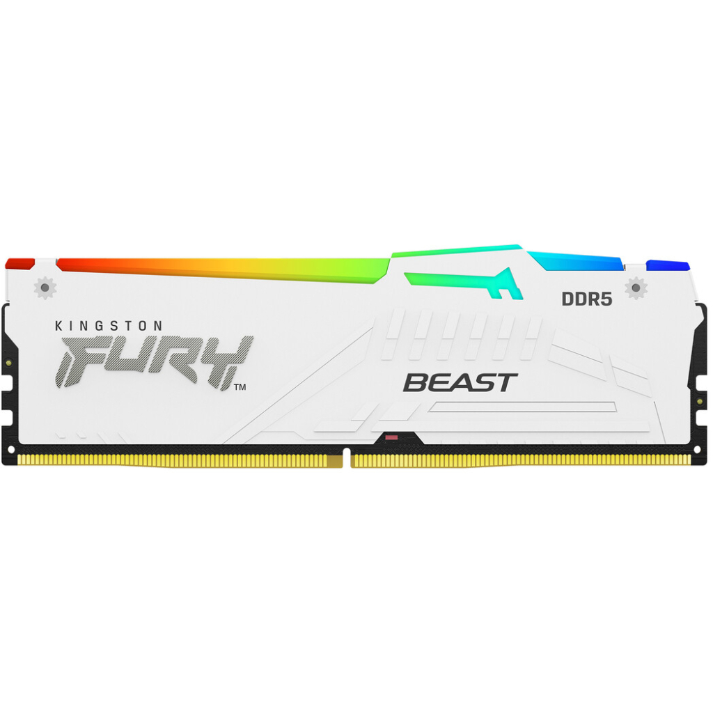 Модуль пам'яті для комп'ютера DDR5 16GB 6000 MHz Beast RGB EXPO White Kingston Fury (ex.HyperX) (KF560C36BWEA-16) - зображення 1