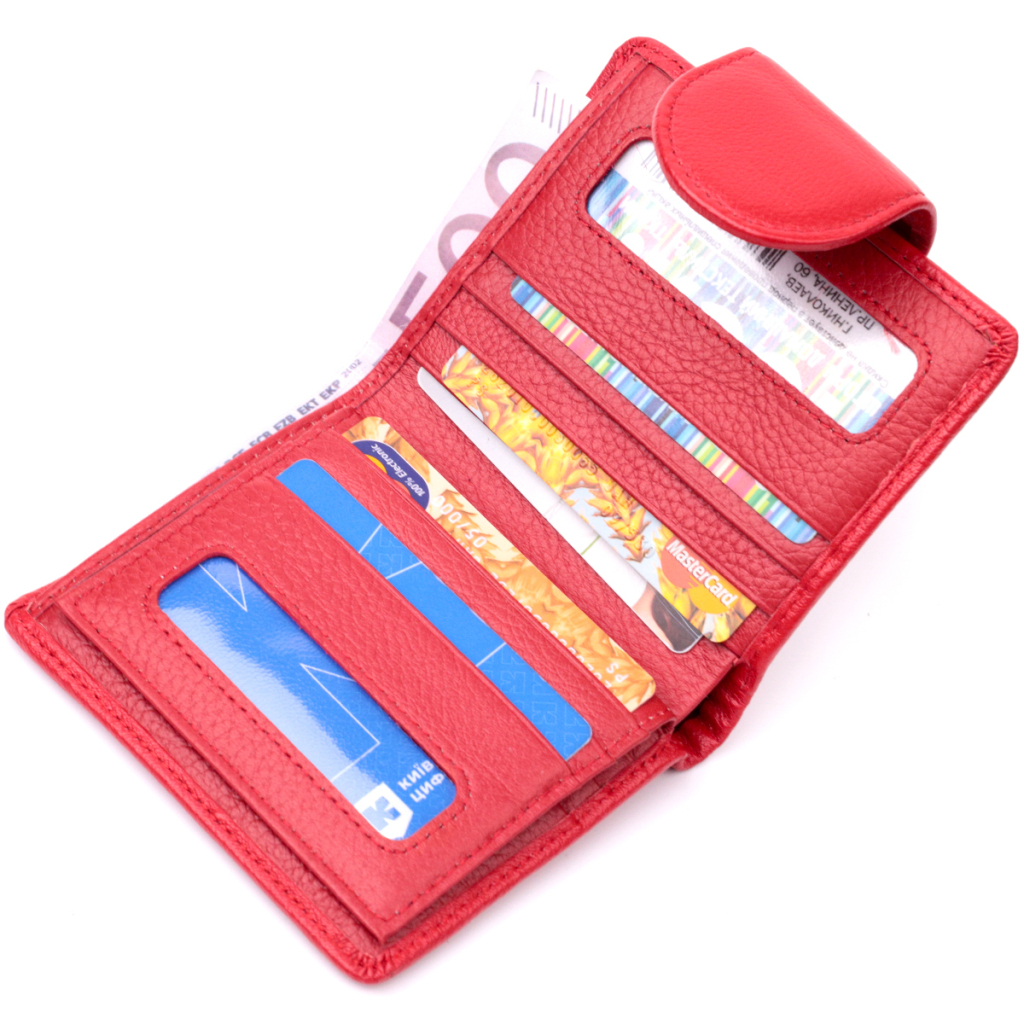 Гаманець ST Leather З натуральної шкіри Червоний (22453) - зображення 7