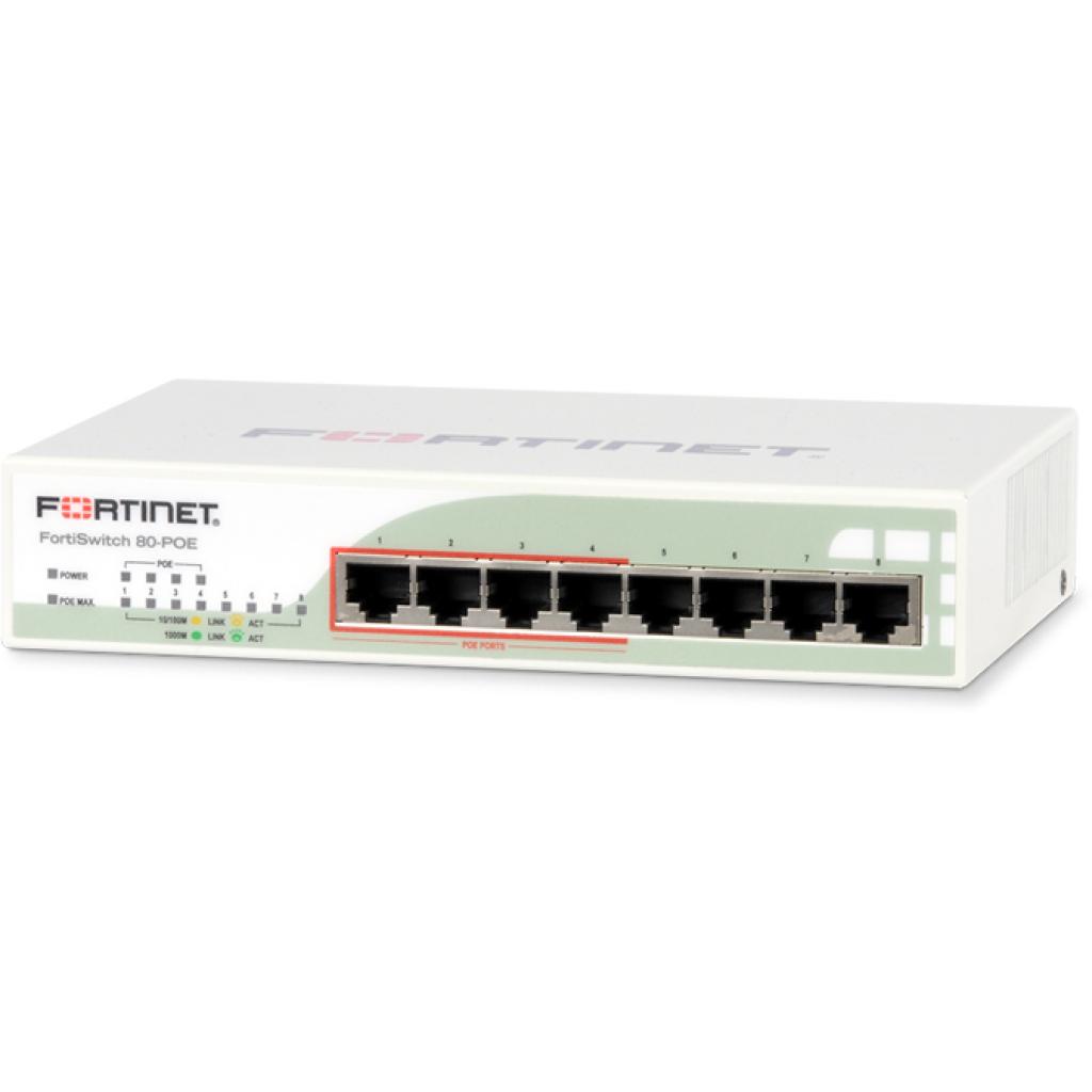 Комутатор мережевий Fortinet FS-80-POE - зображення 1